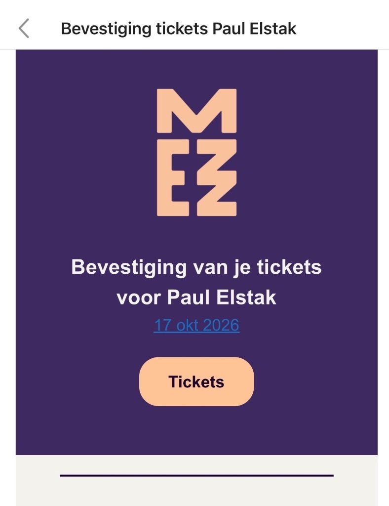 8 tickets Paul Elstak Mezz Breda 17 oktober, Drie personen of meer, Oktober