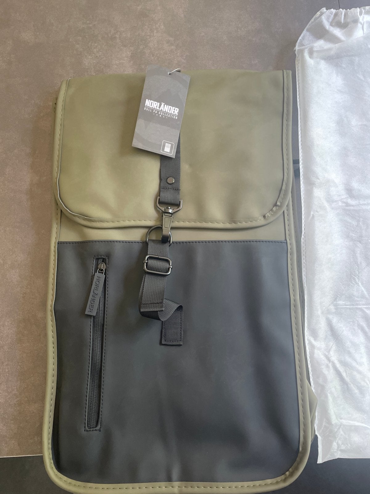 Nieuwe Norlander Dull PU Dub Backpack - Groen/Zwart, Ophalen of Verzenden, Nieuw, 25 tot 40 cm, Overige merken
