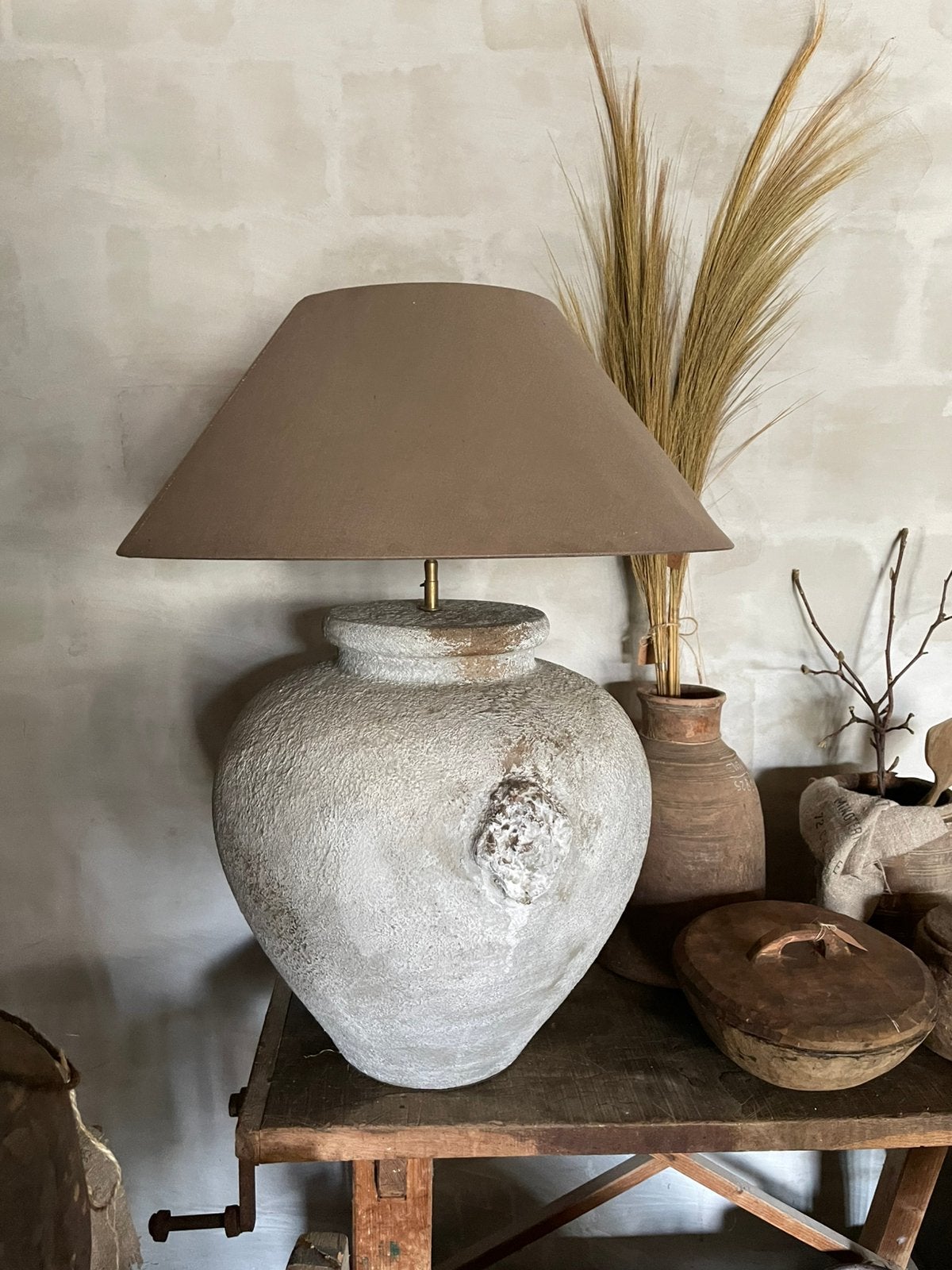 Kruiklamp XXL, Huis en Inrichting, Lampen | Lampenkappen, Ophalen, Gebruikt, Rond, Landelijk