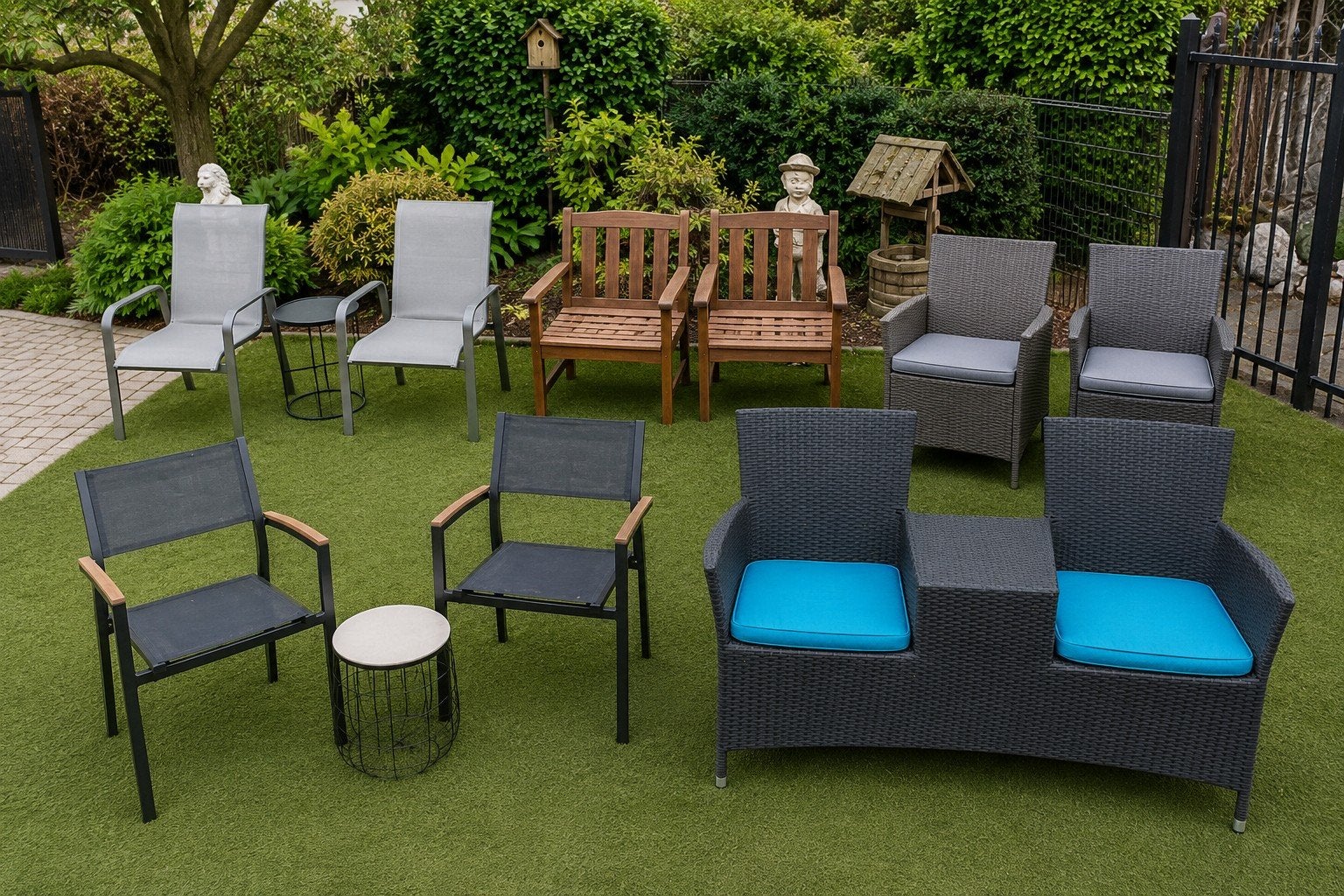 Verschillende balkonsets / tuinsets, Ophalen, Gebruikt