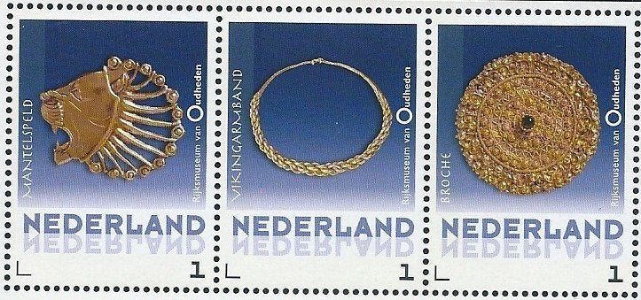 Strip van 3 persoonlijke zegels, sieraden, postfris, Ophalen of Verzenden, Postfris