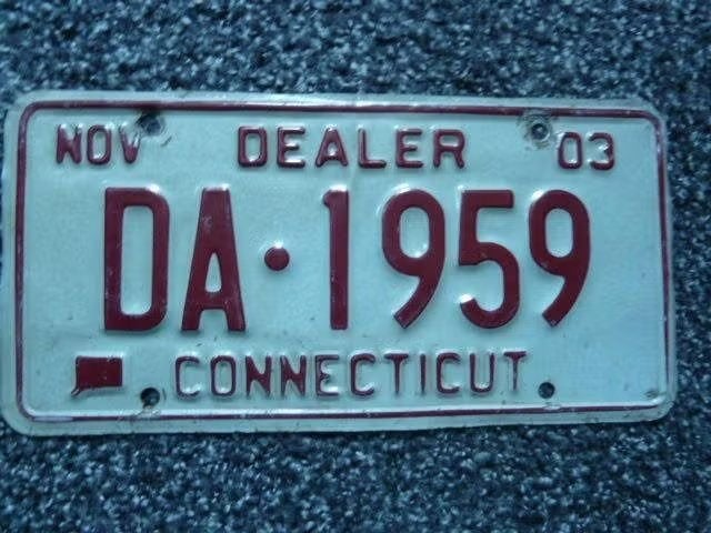 Kentekenplaat licenseplate Connecticut Dealer USA, Verzenden, Gebruikt, Auto's