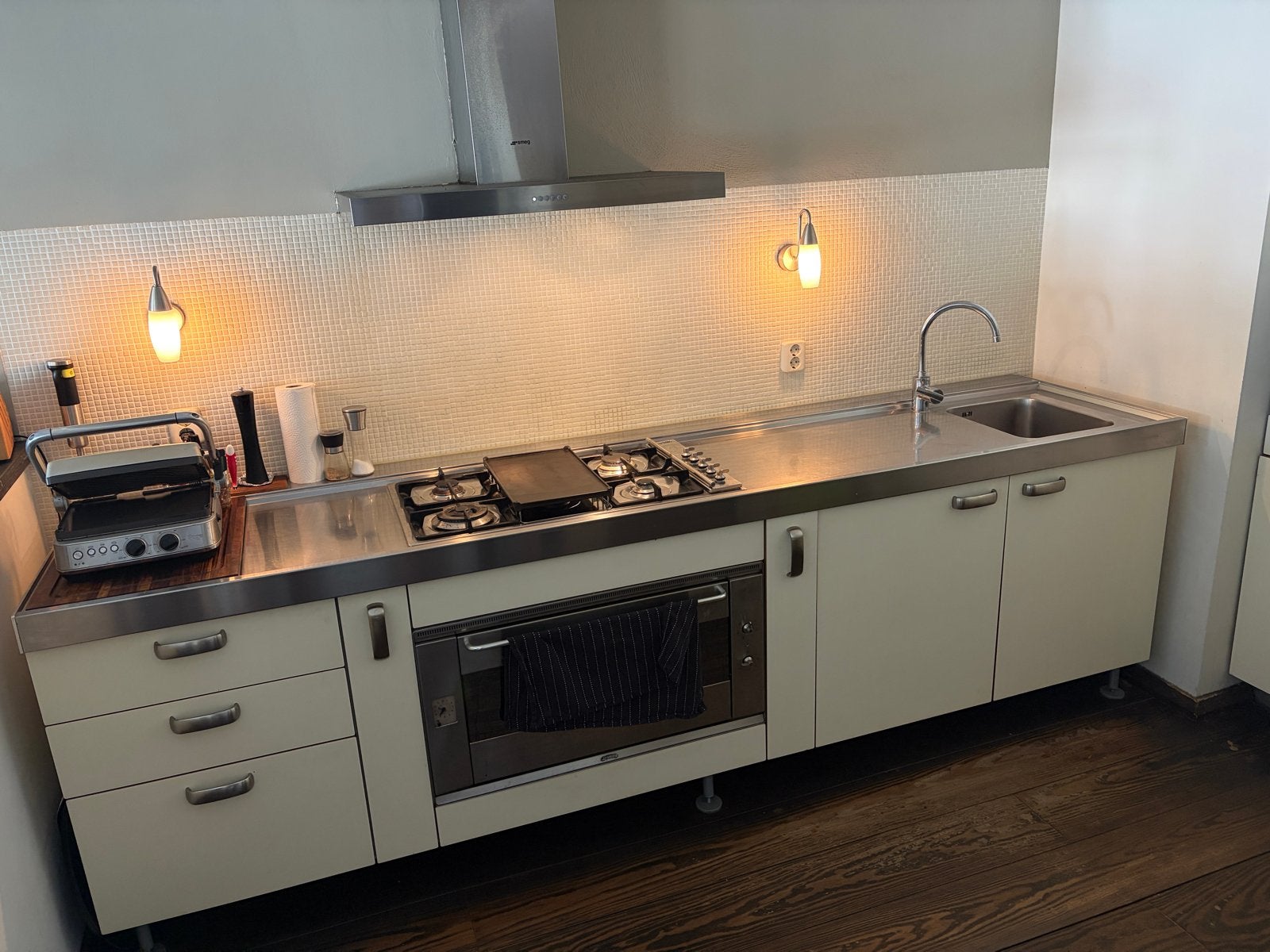 Ernestomeda Italiaanse Design Keuken - Vintage, Huis en Inrichting, Ophalen, Gebruikt, Hoekkeuken, Crème