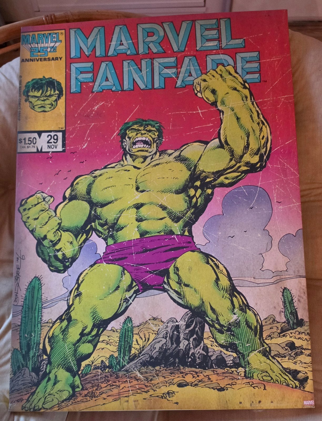 Marvel Hulk Poster - Vintage Look, Moderne Print, Ophalen, 50 – 75, Nieuw, Foto of Poster