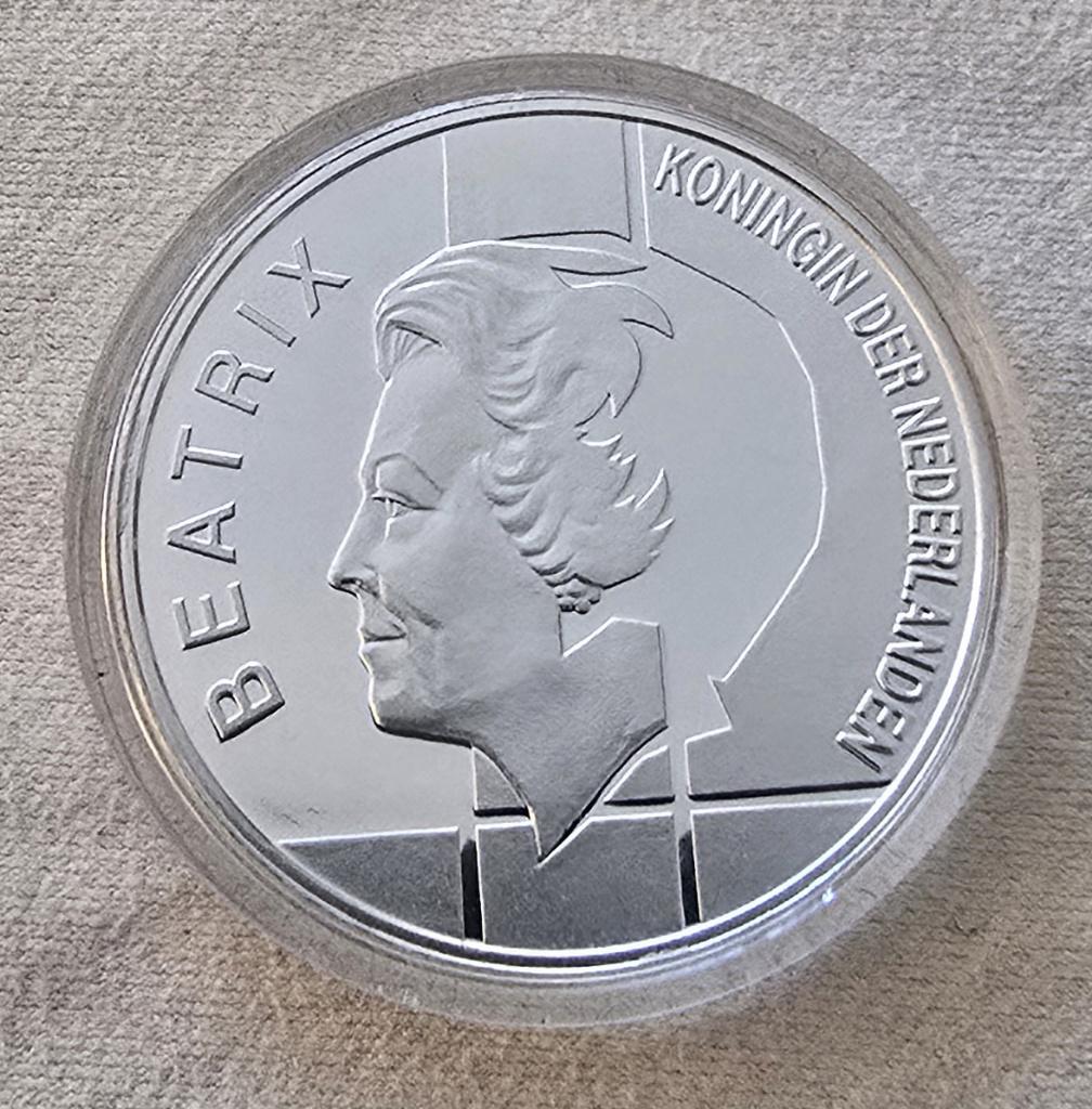 Zilveren tientje 1994 proof, Koningin Beatrix, Zilver, Ophalen of Verzenden, Losse munt