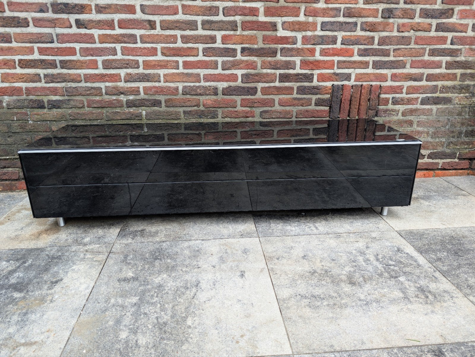 Zwart TV meubel van het merk Spectral 165x50x38, Ophalen of Verzenden