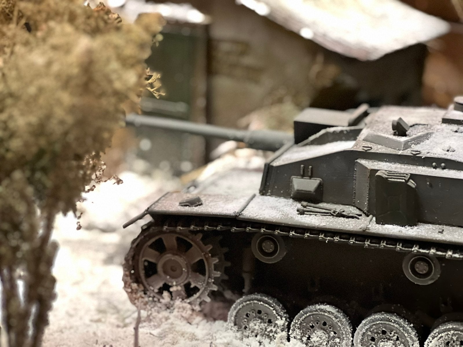Grote WO2 1/16 diorama op onderstel Duitse Tank, Ophalen, Groter dan 1:35, Nvt, Nvt