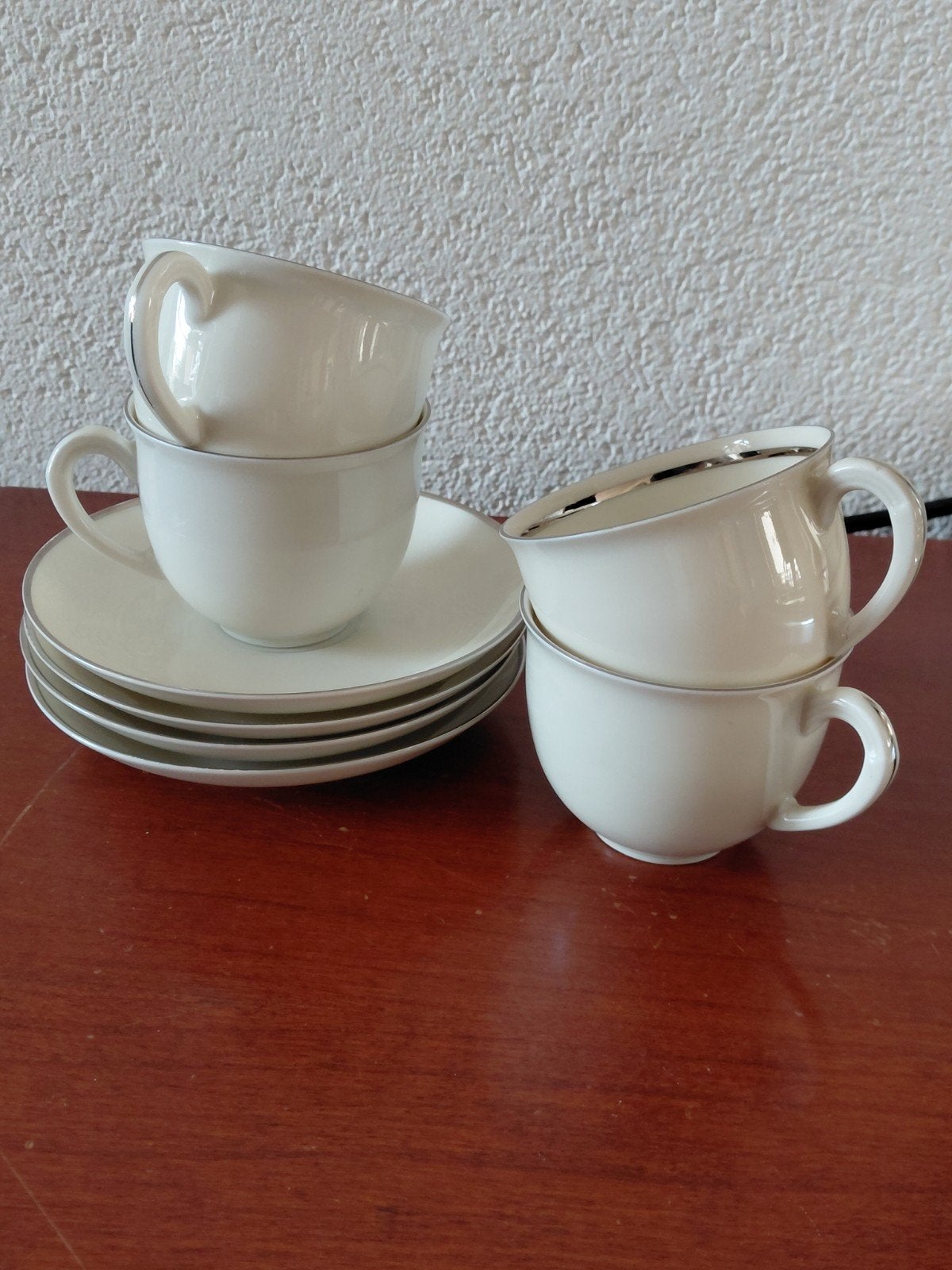 Vintage Arzberg Porseleinen Kopjes en Schotels (6 stuks), Ophalen of Verzenden