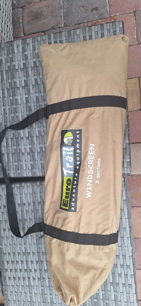 Windscherm 375x150 beige -3 secties- als nieuw, Ophalen of Verzenden, Zo goed als nieuw