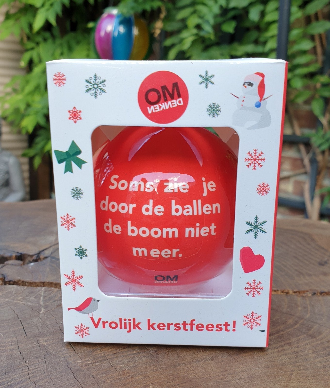 kerstbal met tekst/kerstbal/grappige tekst, Diversen, Verzenden, Nieuw