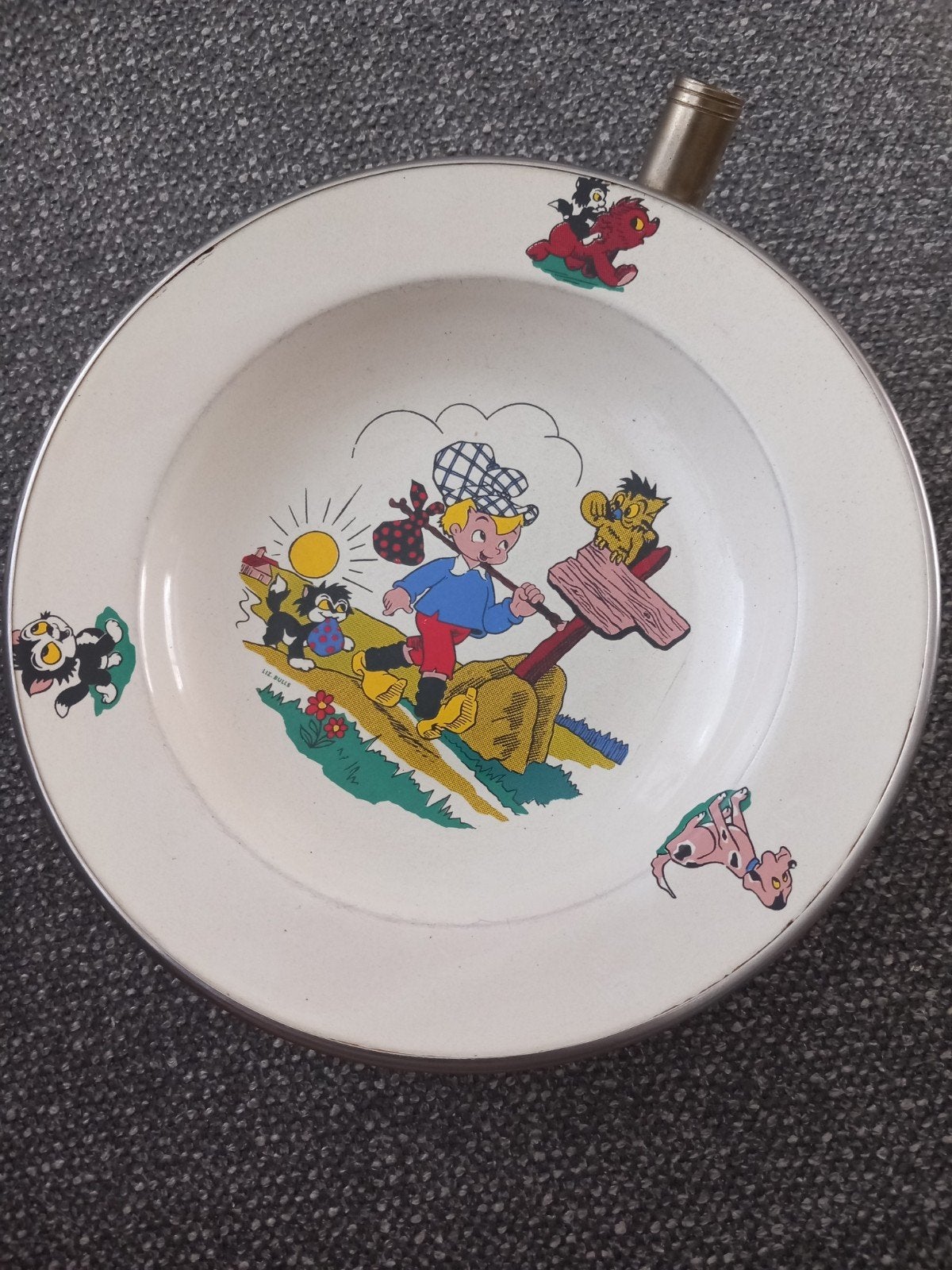 vintage warmhoud bord jaren 40-60, Ophalen of Verzenden