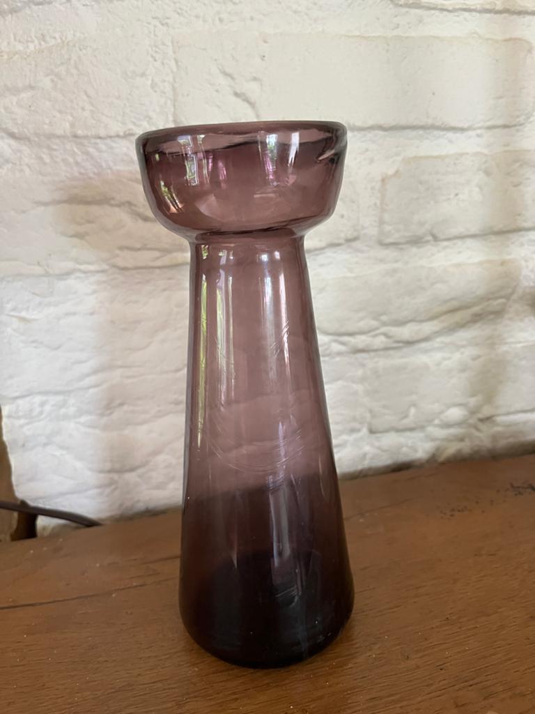 Vintage paarse hyacintvaas van glas, Ophalen