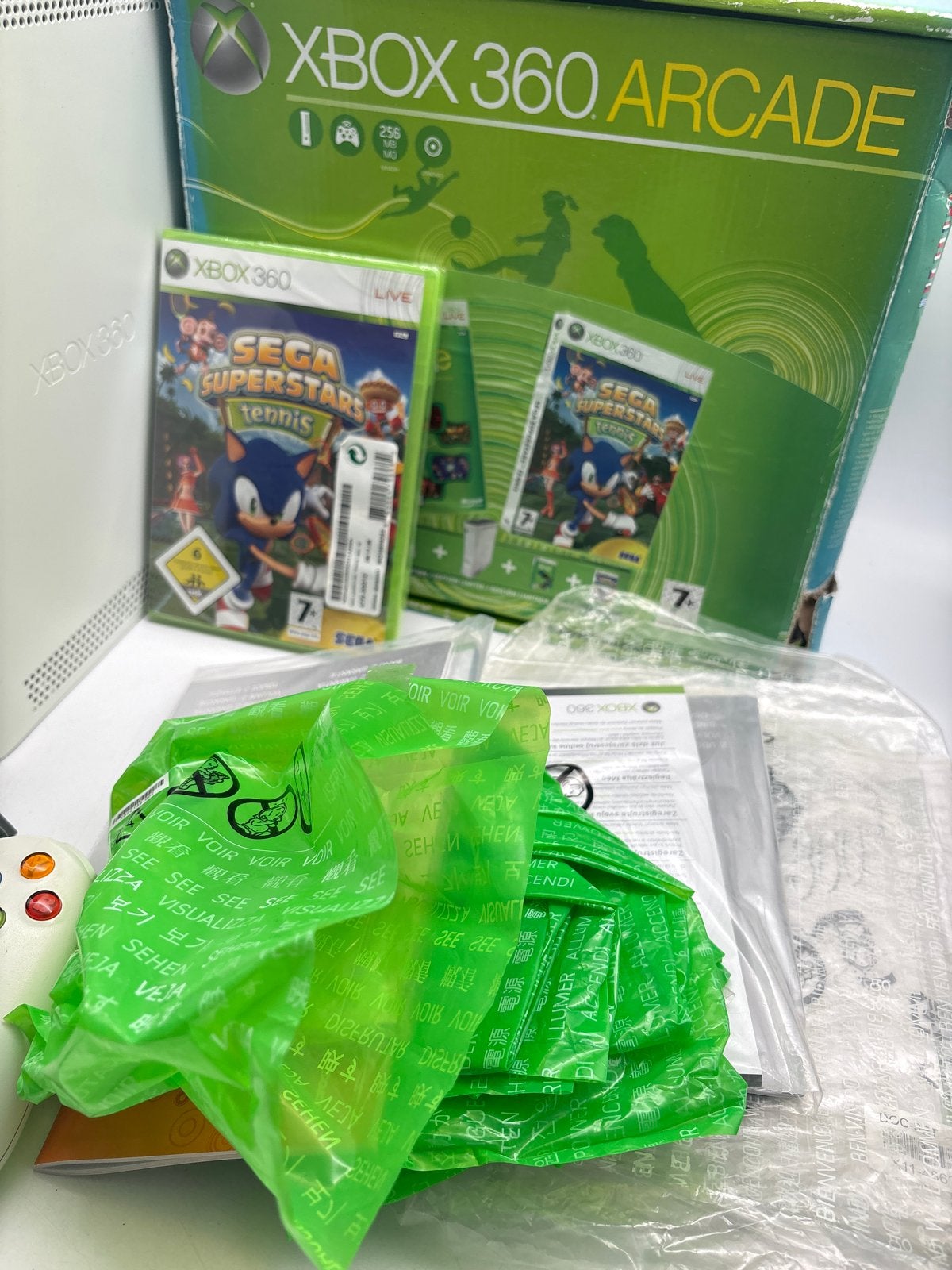 Xbox 360 Arcade Console met Sega Superstars Tennis, Gebruikt, 2 spelers, Eén computer, X