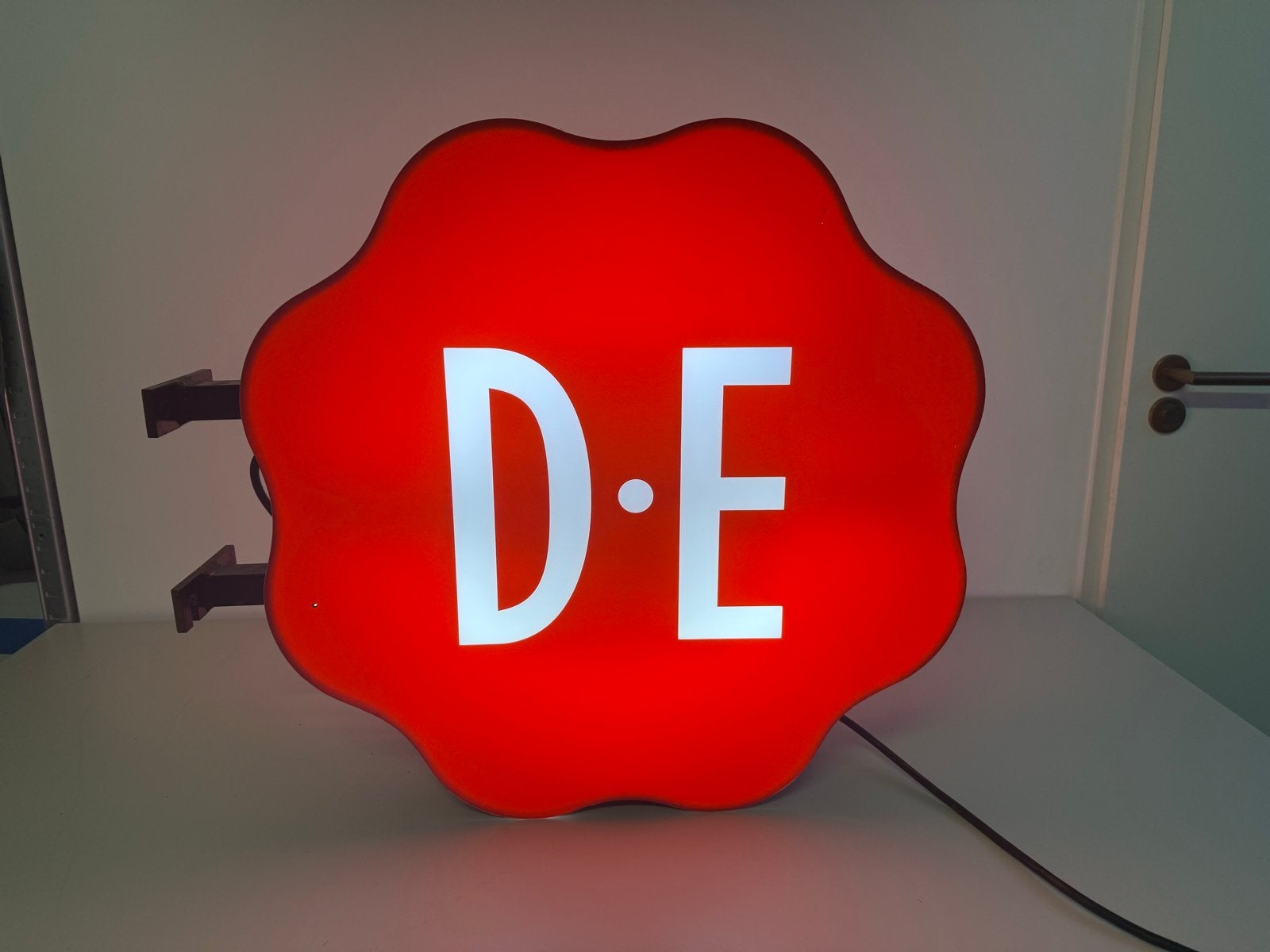 Originele Douwe Egberts Verlichte Gevelreclame - Uniek!, Verzamelen, Ophalen of Verzenden, Zo goed als nieuw, Lichtbak of (neon) lamp