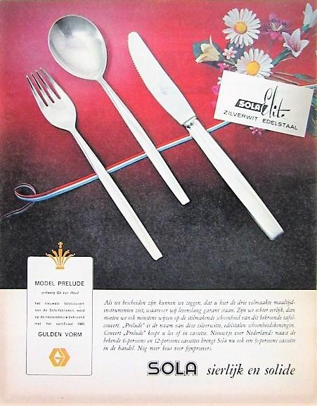 25 vintage advertenties reclames Sola bestek 1949-76, Ophalen of Verzenden, Gebruikt, Overige typen