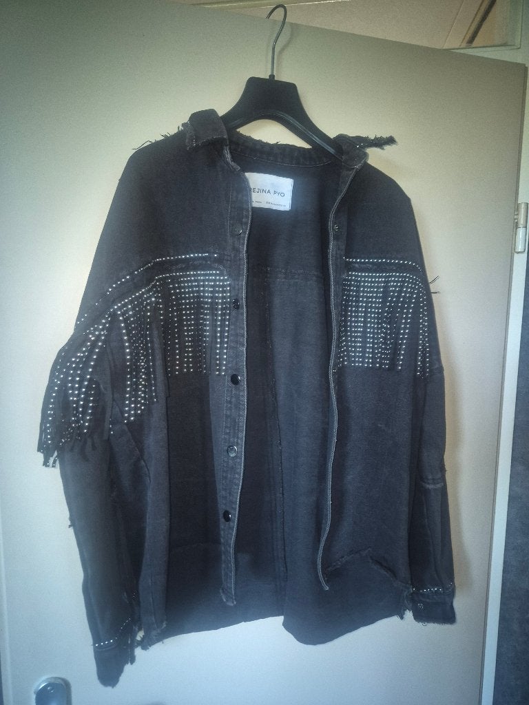 Spijkerjasje, Maat 38/40 (M), Zwart, Ophalen of Verzenden, Zo goed als nieuw