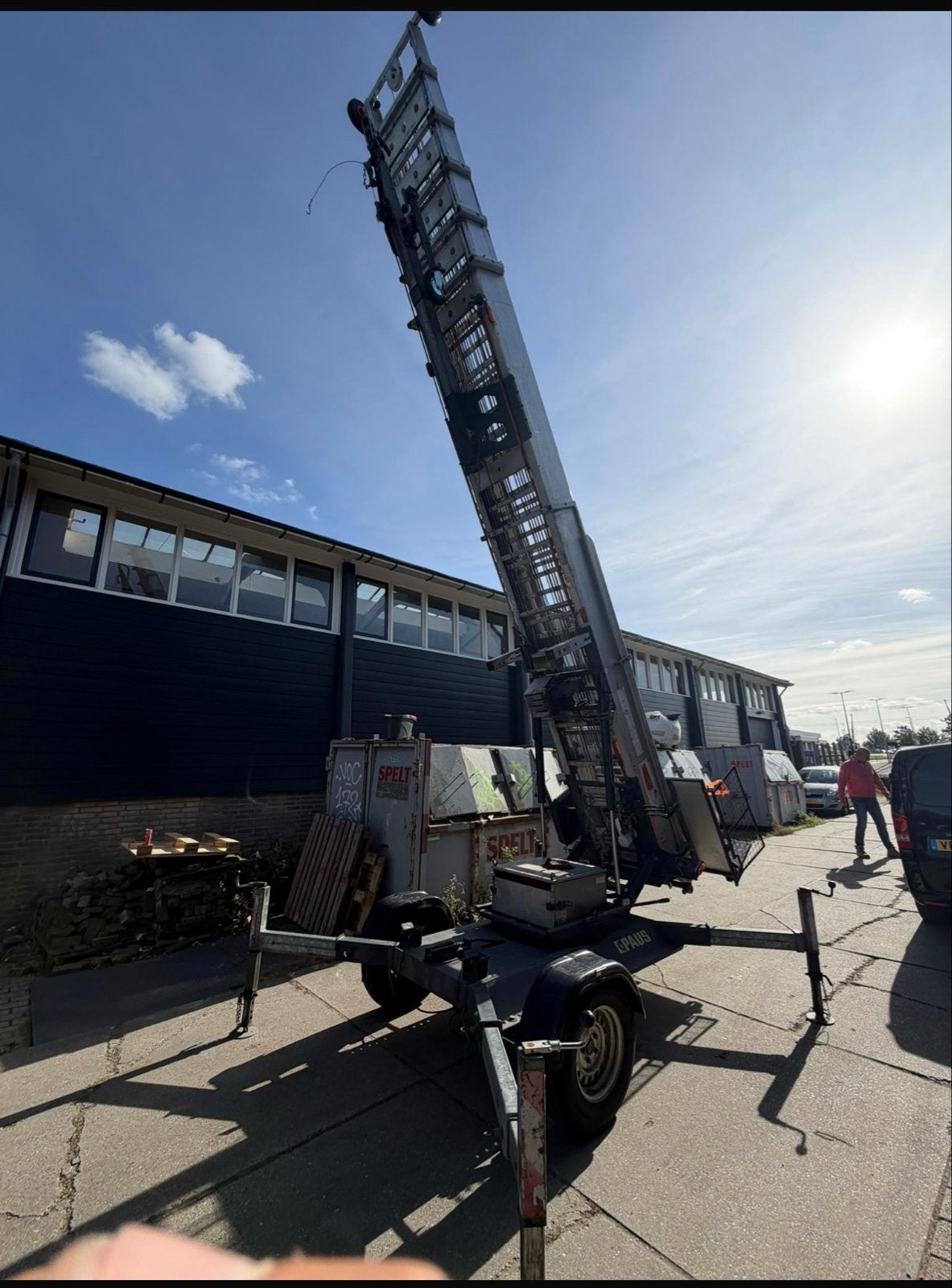 Verhuislift / Pannenlift op aanhanger - Paus, Ophalen