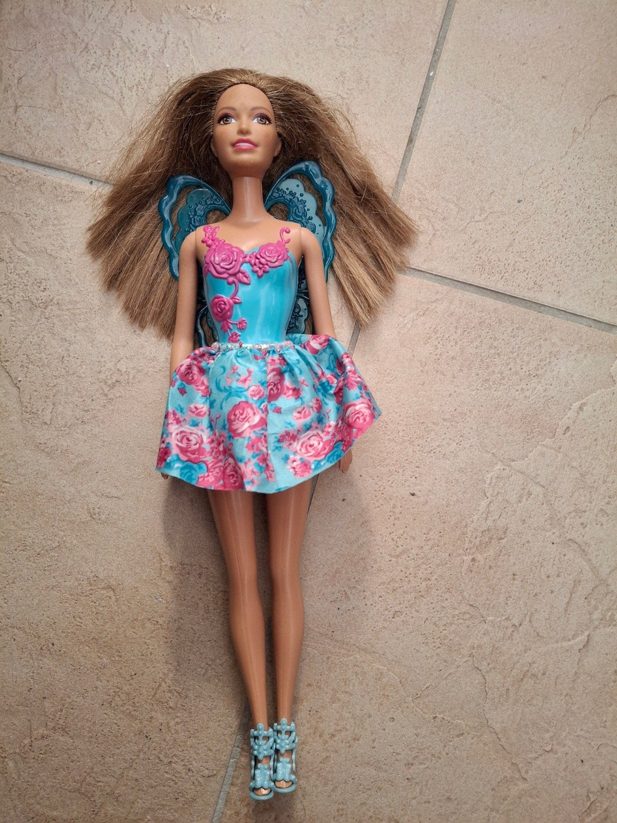 Barbie Fee Mattel blauw, Kinderen en Baby's, Ophalen of Verzenden, Zo goed als nieuw, Barbie