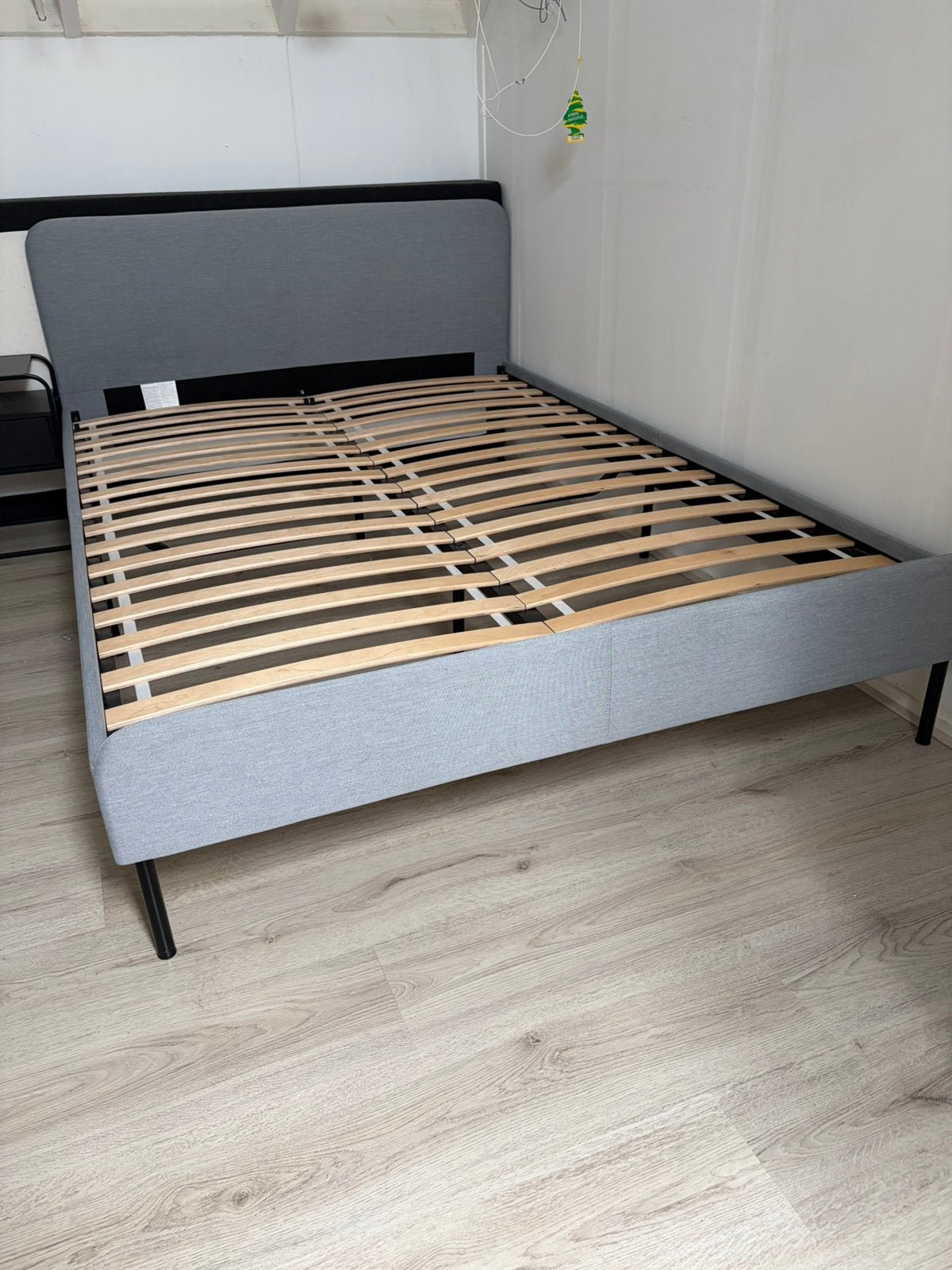 Slattum bed ikea 140 x 200, Ophalen, Wit, Tweepersoons, 140 cm