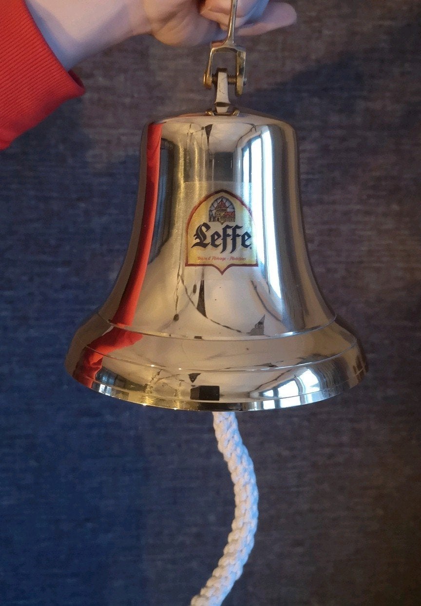 Mooie nieuwe LEFFE messing café bel/bar bel, Ophalen of Verzenden, Nieuw, Overige typen, Leffe