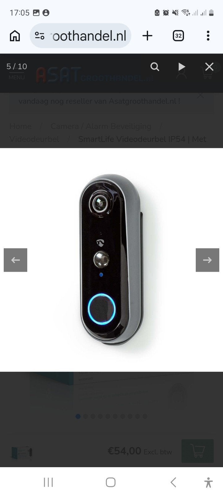Nedis SmartLife Draadloze Video Deurbel met Camera, Ophalen of Verzenden