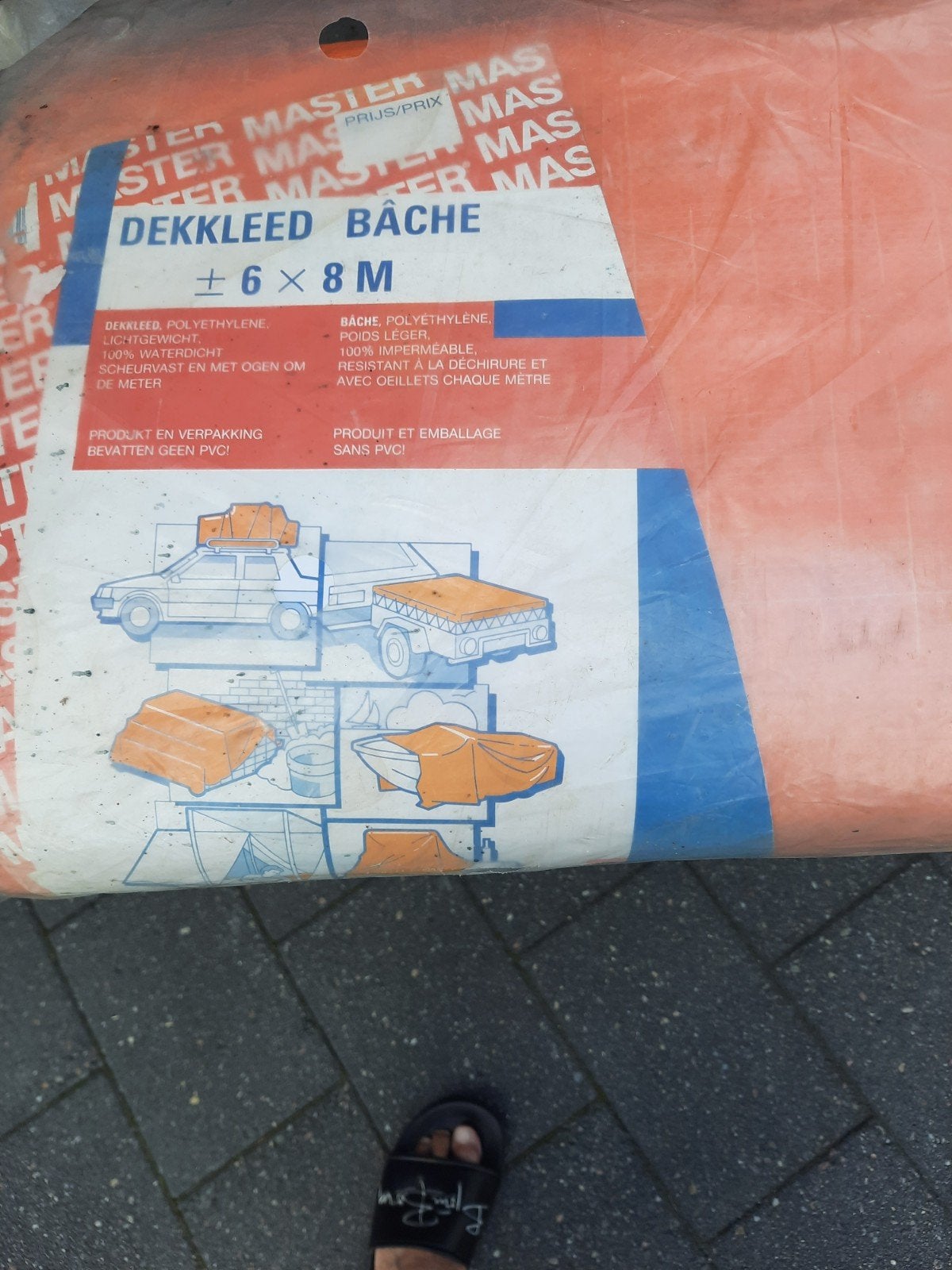 Dekkleed, Ophalen, 15 m² of meer, Zeil