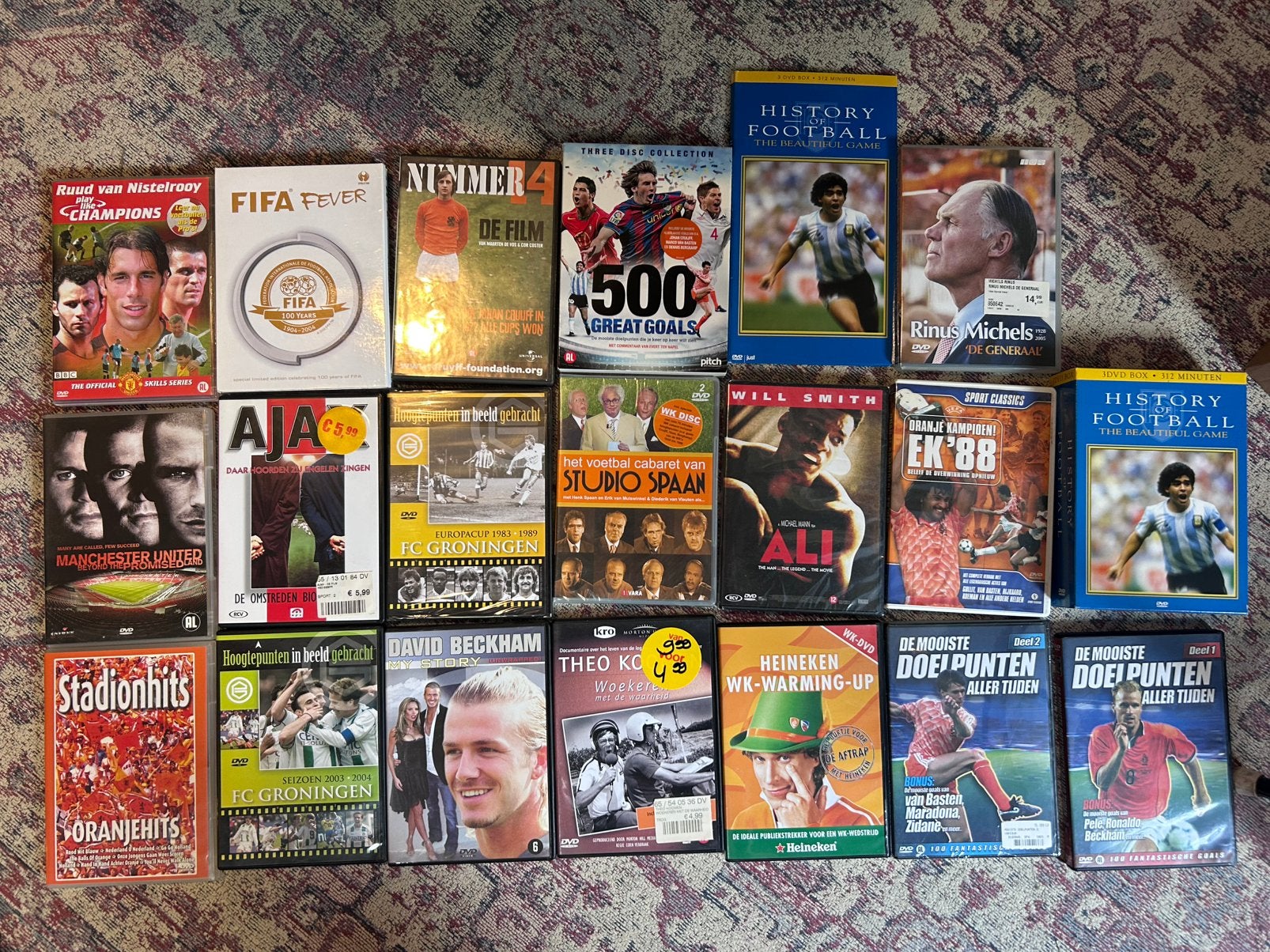 20 voetbal sport DVD s, Alle leeftijden, Ophalen, Zo goed als nieuw, Cursus of Instructie