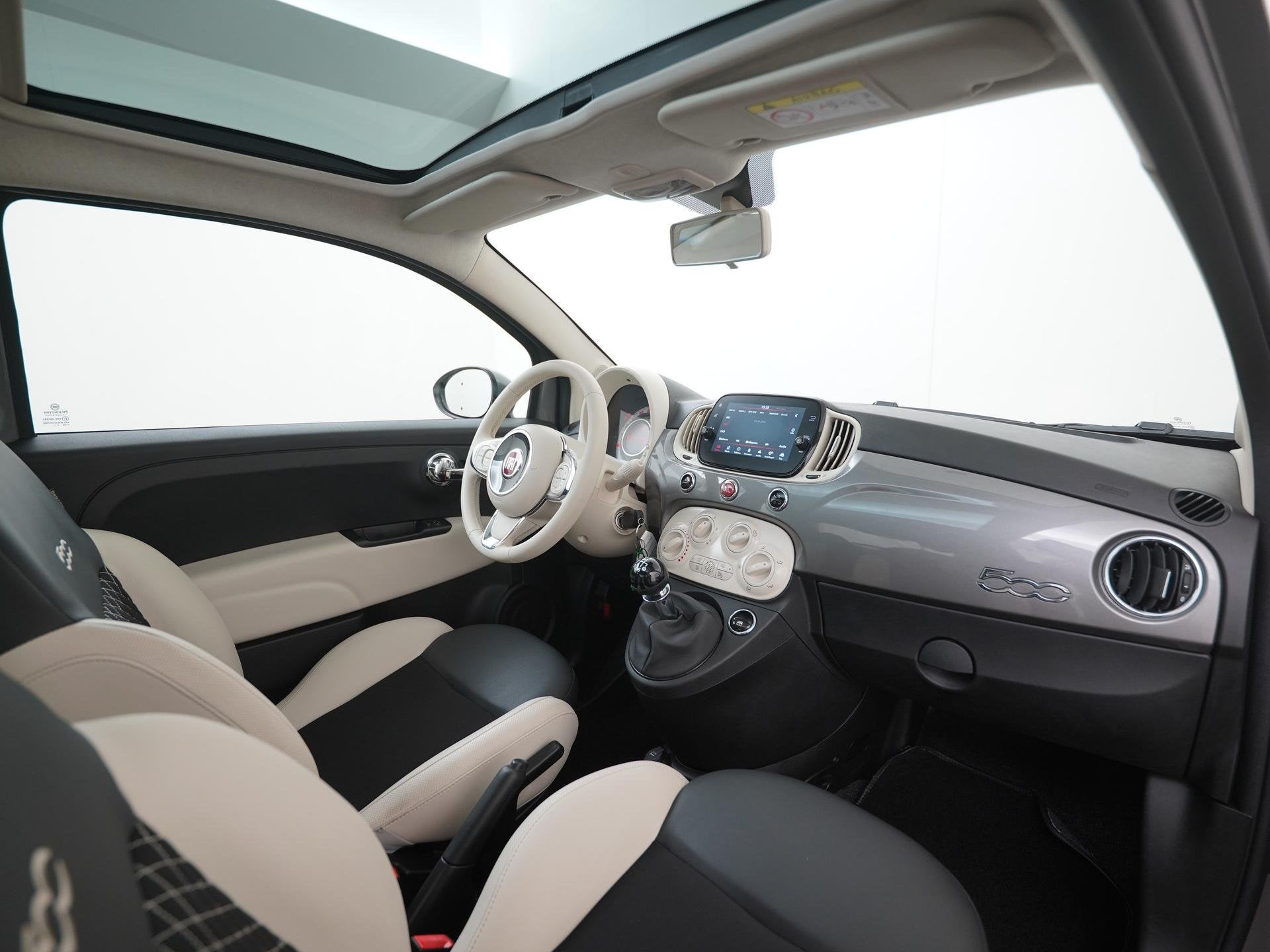Fiat 500 1.0 Hybrid Dolcevita | Panoramadak | Zondag Open!, Voorwielaandrijving, Stof, Gebruikt, Euro 6