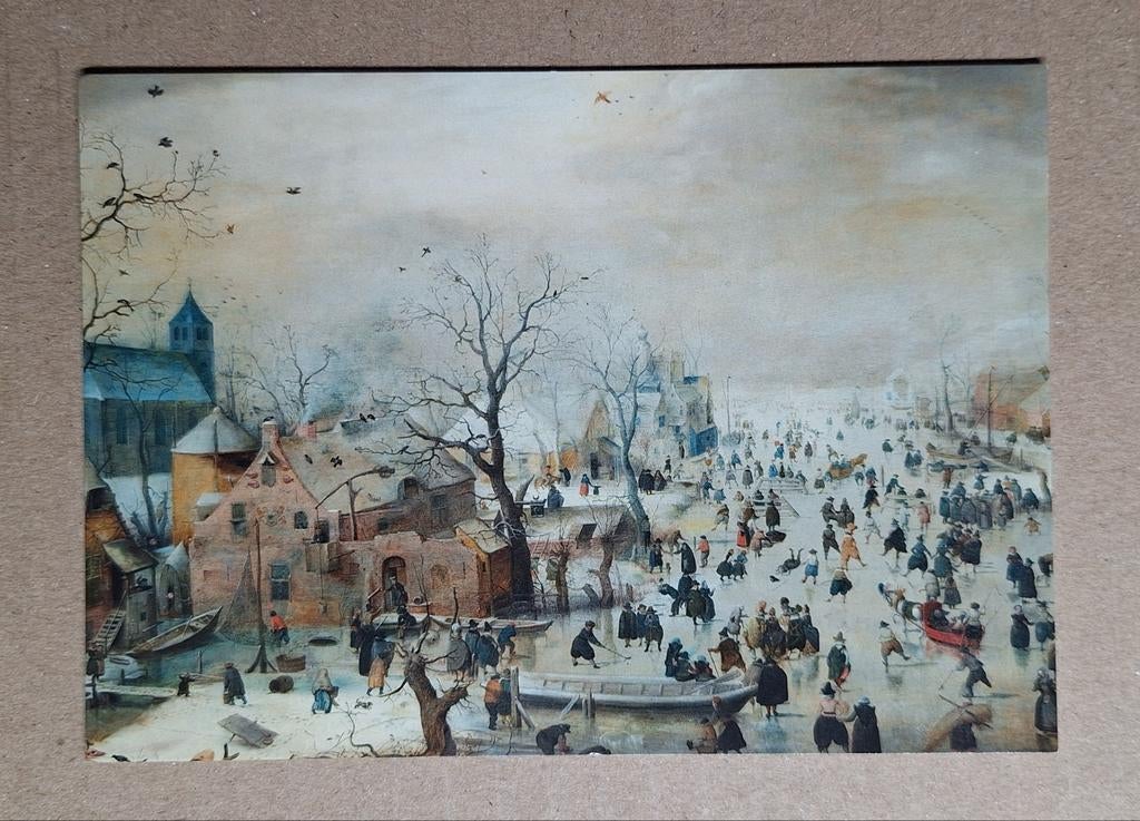 Hendrick Avercamp - Winterlandschap met schaatsers, ca. 1608, Ophalen of Verzenden, 1980 tot heden, Ongelopen, Overige thema's