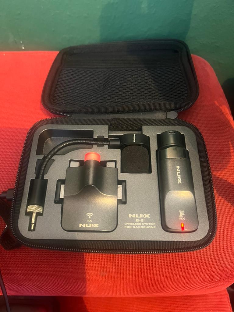 Nux B-6 wireless mic saxofoon, Muziek en Instrumenten, Microfoons, Ophalen of Verzenden, Zo goed als nieuw, Draadloos