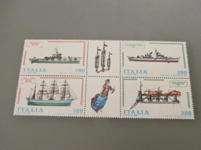 Postzegels Italië Marine Militaire Schepen 1980, Verzenden, Postfris