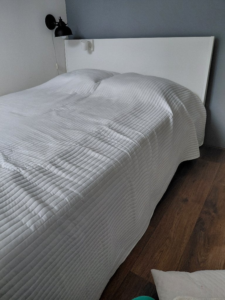 2 persoons bed, Ophalen, Overige materialen, Gebruikt, Wit