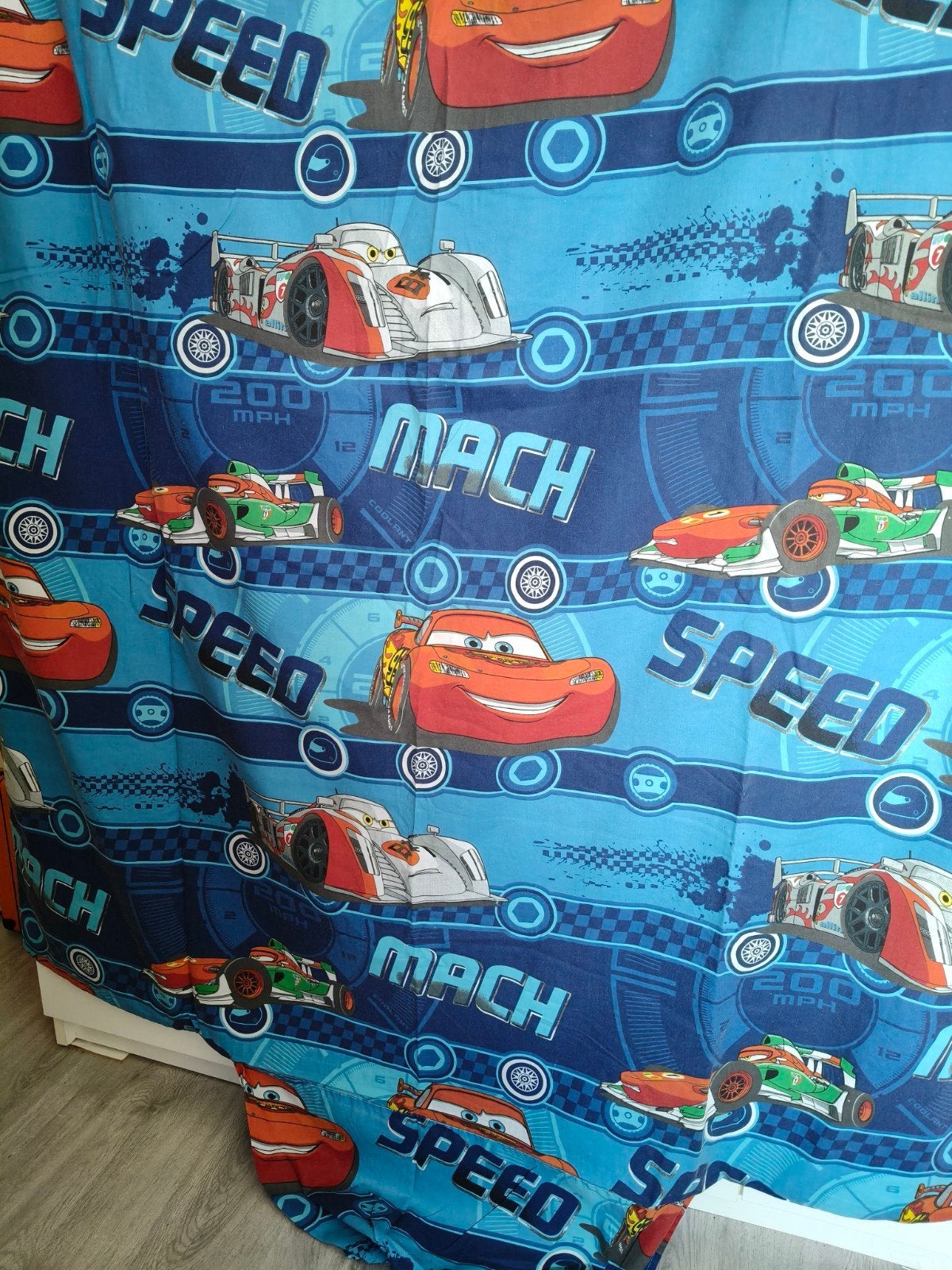 Cars Dekbedovertrek Eenpersoons, Huis en Inrichting, Gebruikt, Eenpersoons, Blauw, Dekbedovertrek