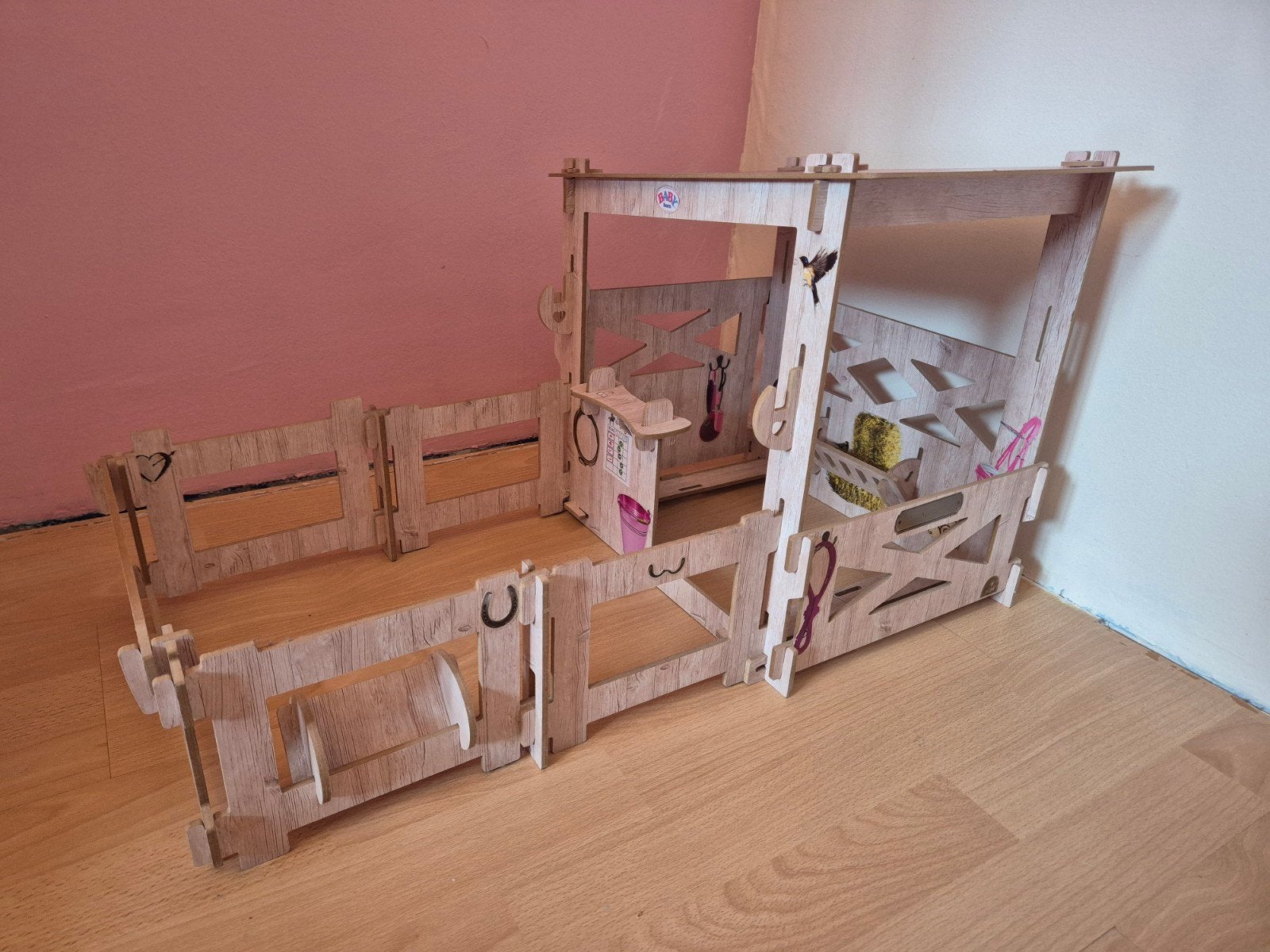 Paardenstal Barbie/BabyBorn, Ophalen, Zo goed als nieuw, Poppenhuis
