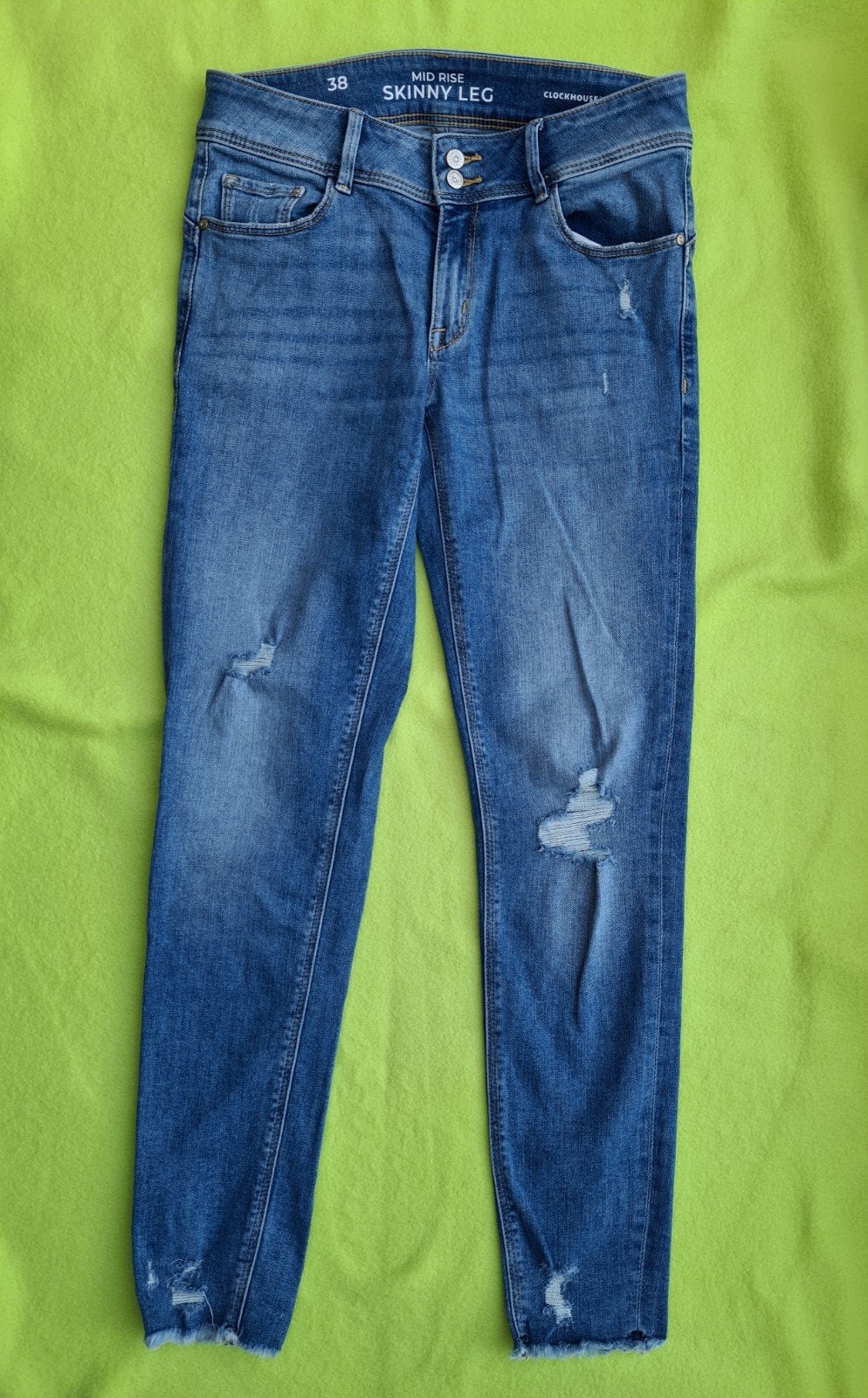 NIEUW Clockhouse Mid rise skinny leg jeans mt 38, Ophalen, Zo goed als nieuw, Blauw, W30 - W32 (confectie 38/40)
