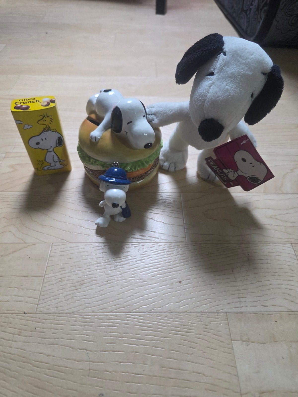 Snoopy verzameling: knuffel, spaarpot en sleutelhanger, Verzamelen, Ophalen of Verzenden