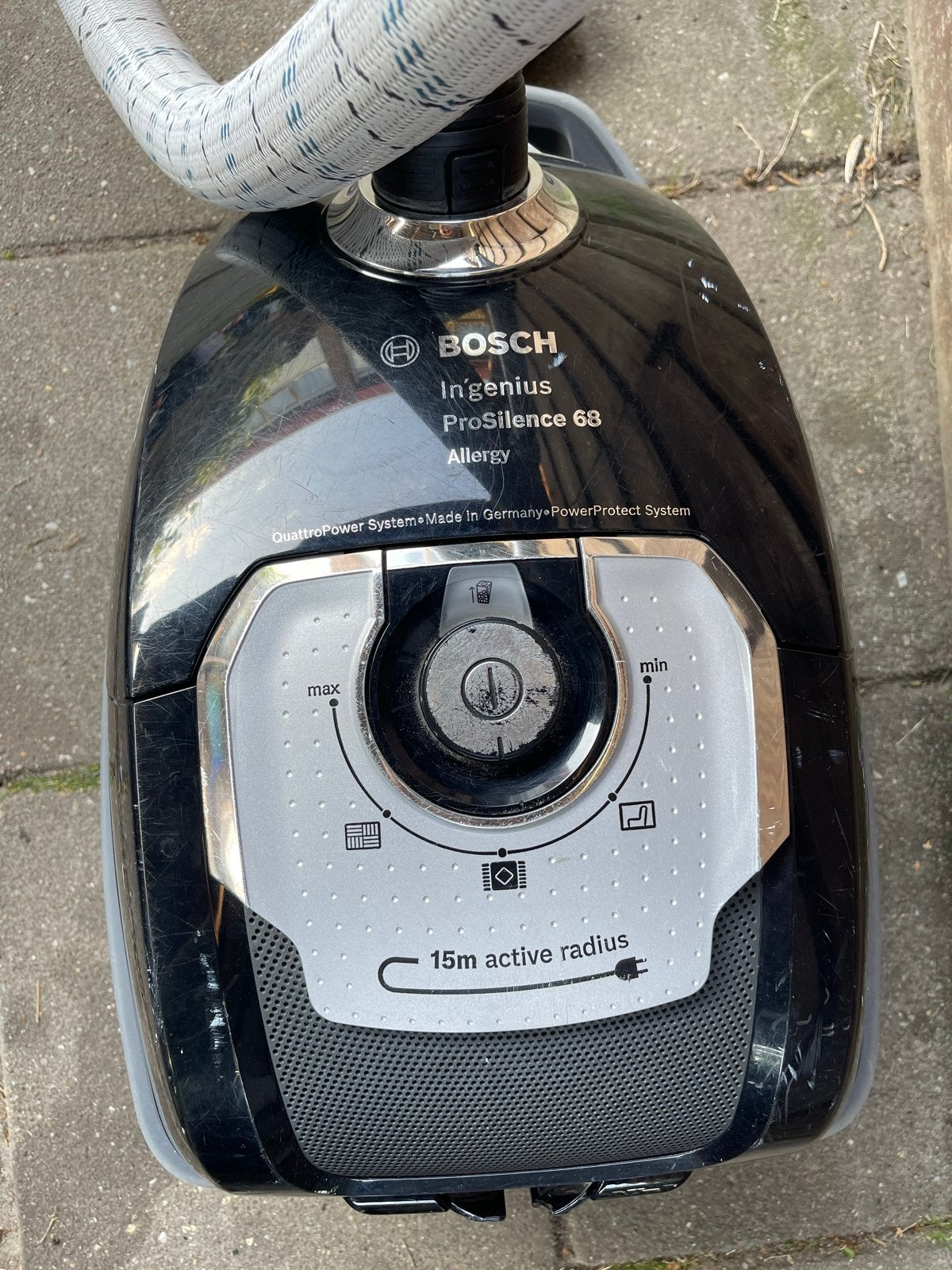 Bosch In'genius ProSilence 68 Allergy stofzuiger, Witgoed en Apparatuur, Stofzuigers, Stofzak, Gebruikt, Bosch, Ophalen of Verzenden