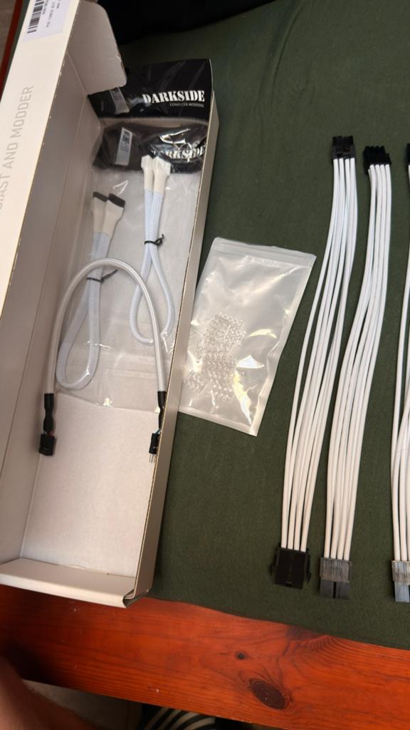 ABN01 Modding Kabel Kit Wit - PC Voeding Kabels, Computers en Software, Pc- en Netwerkkabels, Ophalen, Zo goed als nieuw