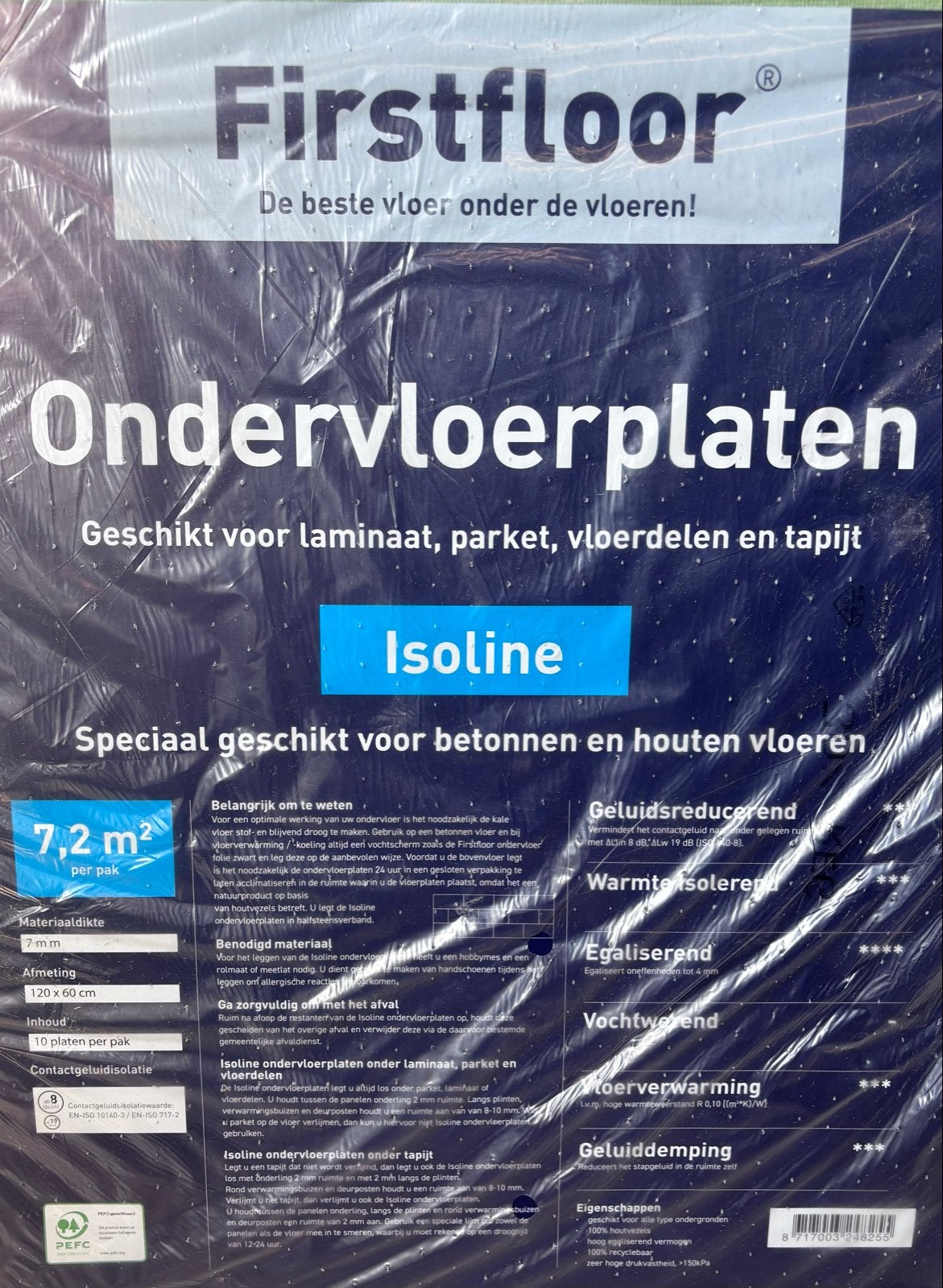 Firstfloor 6 Ondervloerplaten Isoline 4,3 m², Ophalen, Overige materialen, 30 cm of meer, 50 tot 150 cm