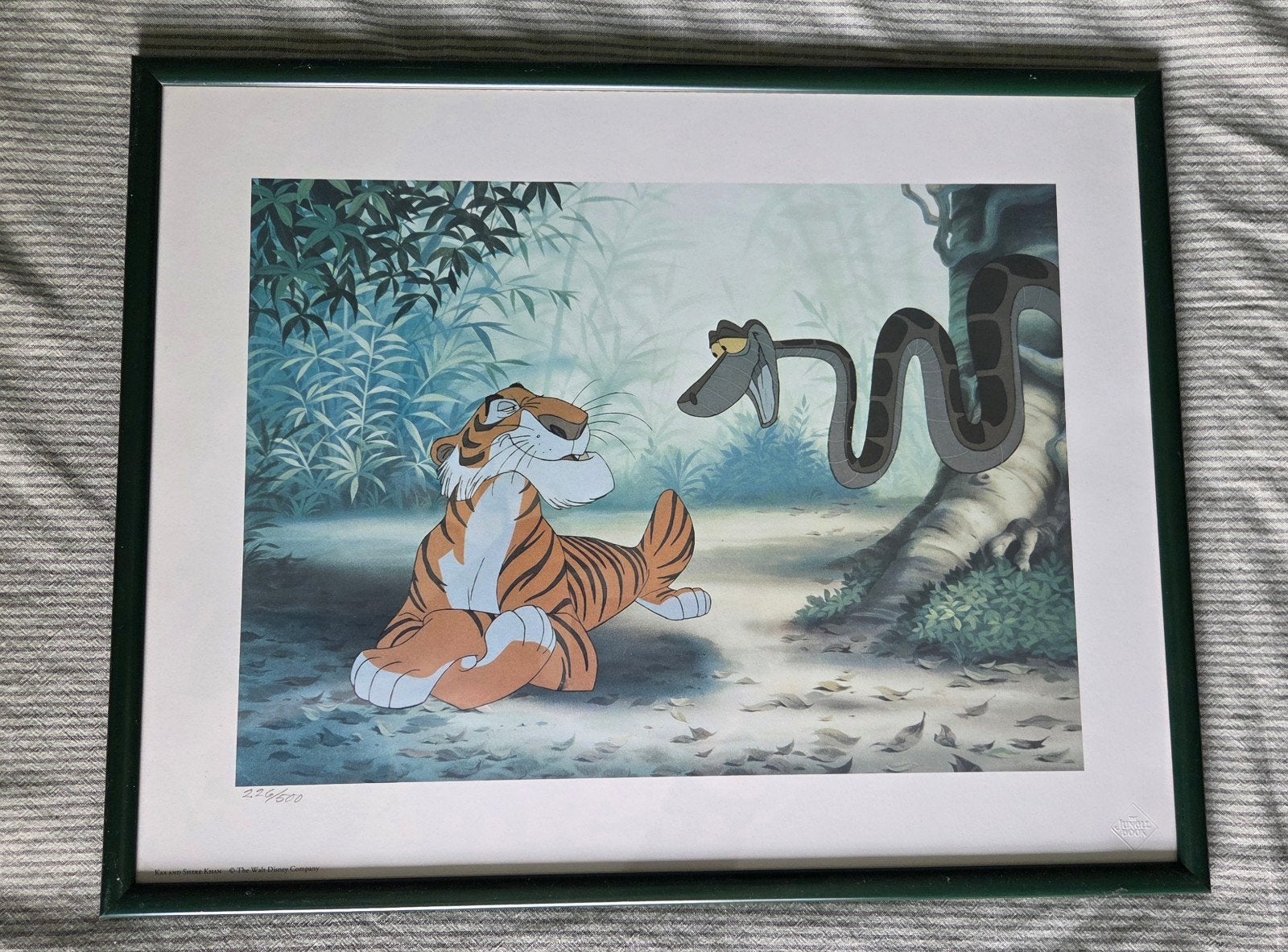 Disney Jungle Book: Kaa & Shere Khan Zeefdruk, Ophalen of Verzenden, Leeuwenkoning of Jungle Boek, Zo goed als nieuw, Plaatje of Poster