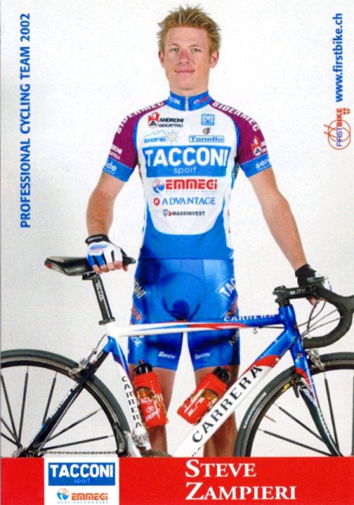 Wielertrui/wielershirt TACCONI SPORT – 2002 – STEVE ZAMPIERI, Ophalen of Verzenden, Overige typen