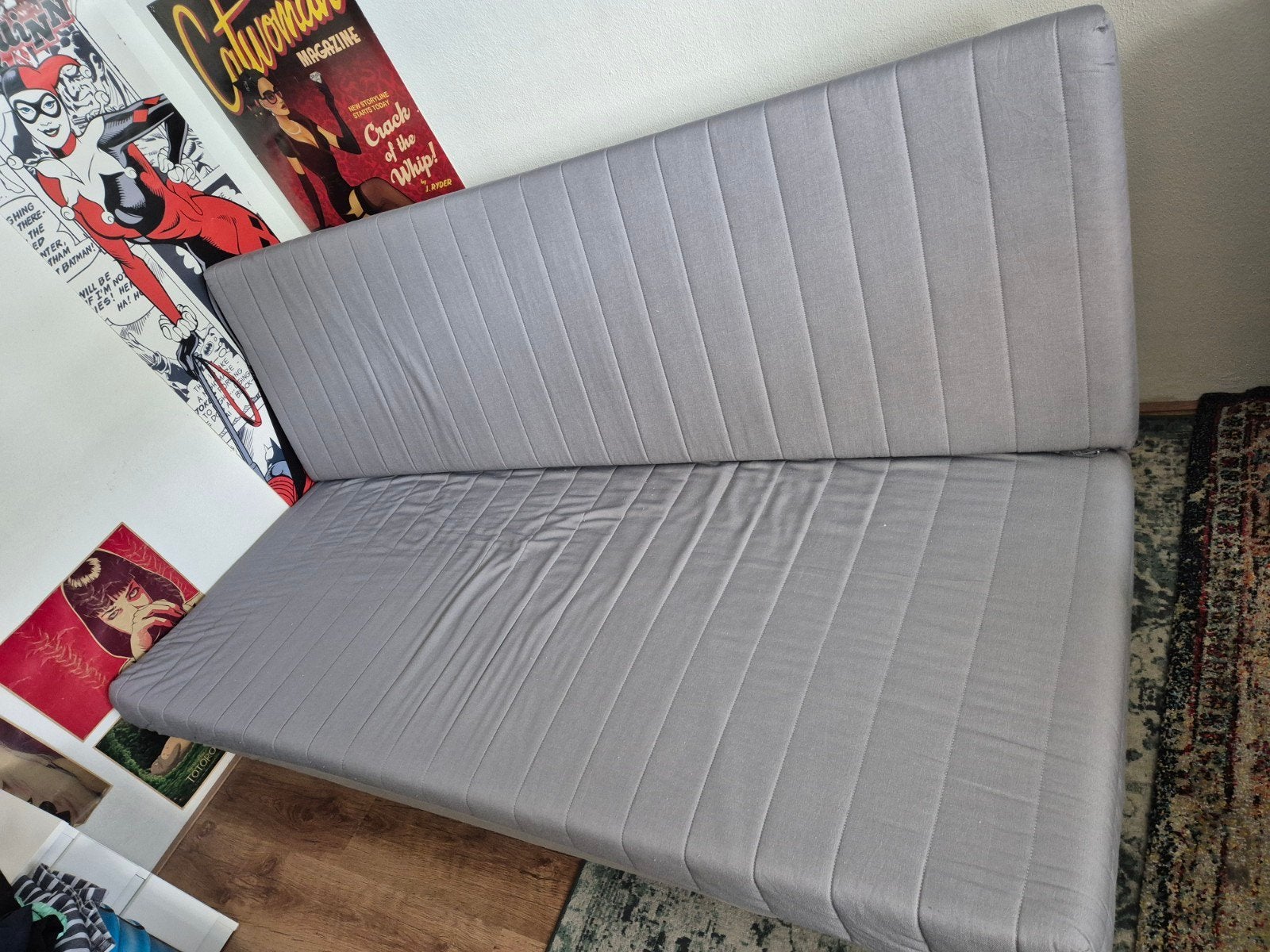 IKEA BEDDINGE slaapbank 140x200 grijs, Ophalen, Gebruikt, Tweepersoons, 140 cm