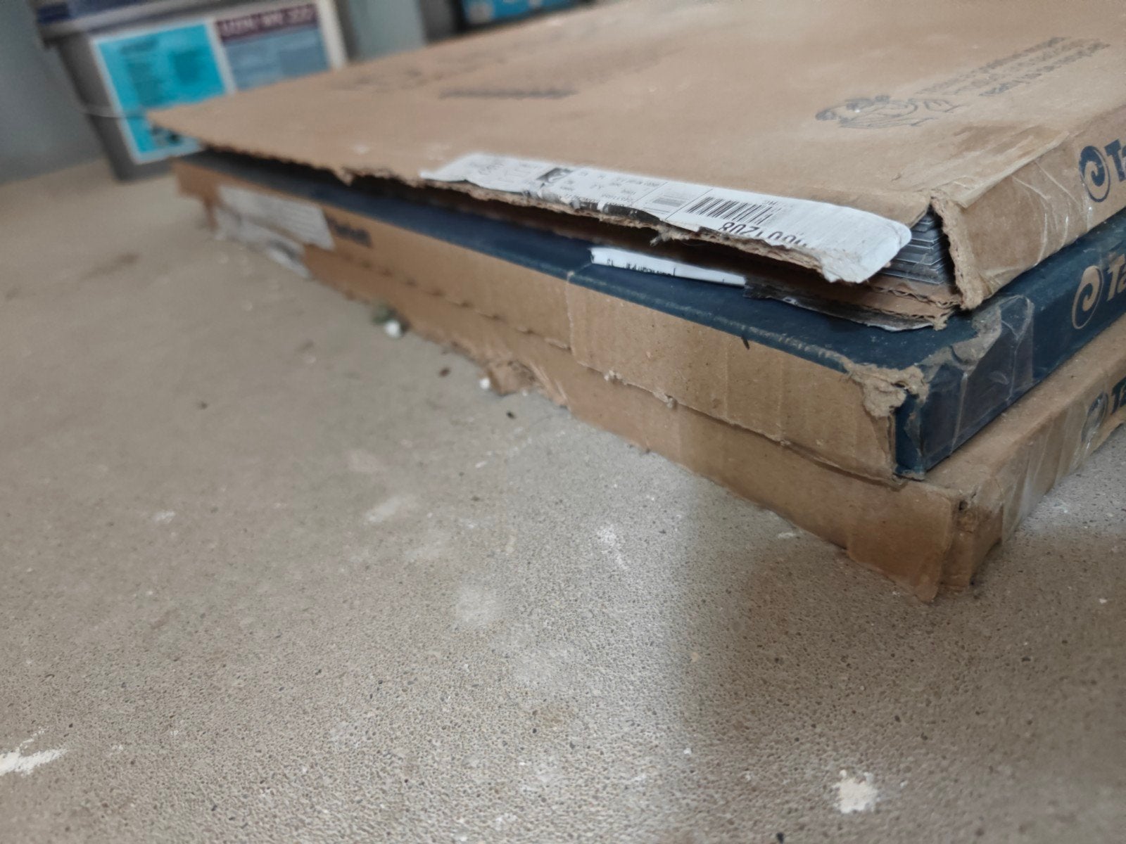 Nieuwe Tarkett Vinyl Stroken - Industriële Cementlook 10,5m², Nieuw, Grijs, Vinyl, 10 tot 25 m²