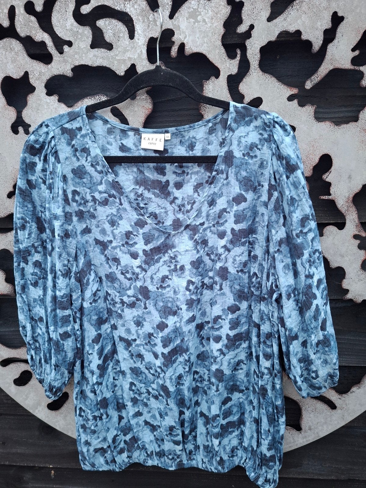 Kaffe Curve Blouse Top Maat 44 in Nieuwstaat, Kleding | Dames, Kaffe Curve, Blauw, Maat 42/44 (L), Ophalen of Verzenden