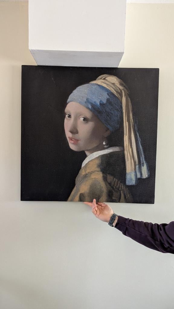 Meisje met de parel - Canvas schilderij, Antiek en Kunst, Kunst | Schilderijen | Klassiek, Ophalen