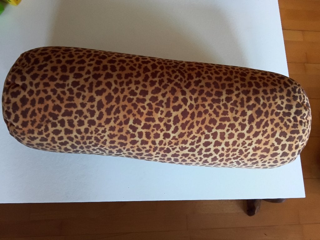 Kussen rol cylinder kussen panterprint rond, Huis en Inrichting, Woonaccessoires | Kussens, Ophalen of Verzenden, Zo goed als nieuw