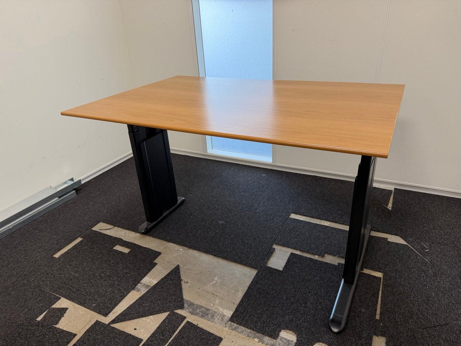 Bureau 120x80cm - Hout & Metaal - in hoogte verstelbaar, Ophalen, Overige typen, 120 cm, Hout