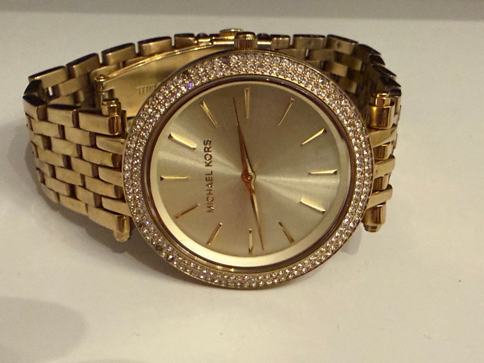 Mooie Michael Kors horloge MK3191 goudkleurig, Sieraden, Tassen en Uiterlijk, Overige merken, Staal, Polshorloge, Overige materialen