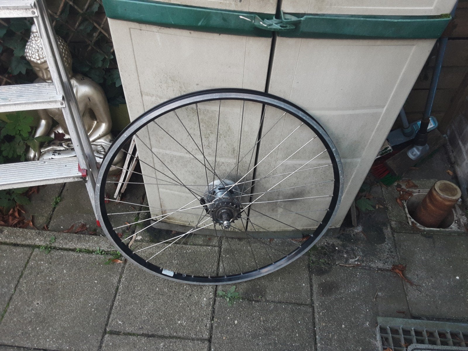 28 inch shimano nexus achterwiel, 3 speed,rollerbrake rem, Fietsen en Brommers, Ophalen of Verzenden, Gebruikt, Shimano nexus