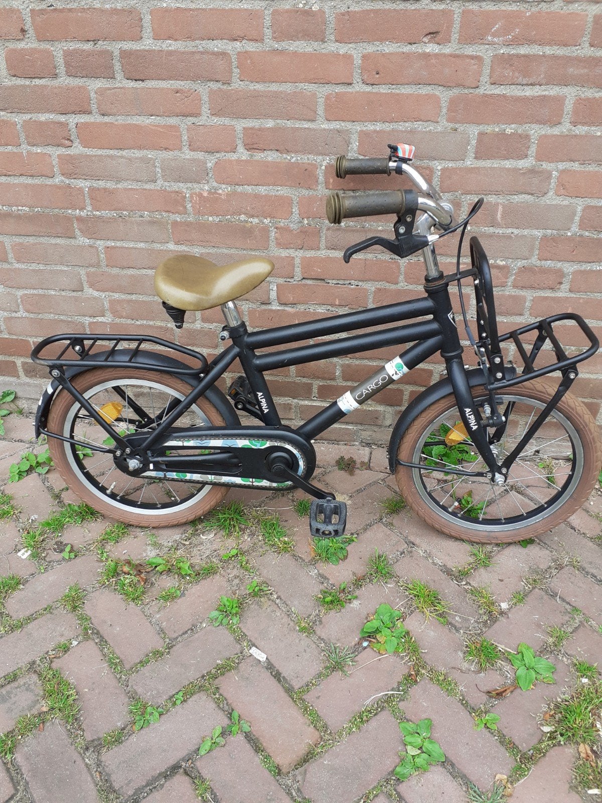 Alpina cargo 16 inch jongensfiets met transportrekje, Fietsen en Brommers, Fietsen | Kinderfietsjes, Ophalen, Terugtraprem, 16 tot 20 inch